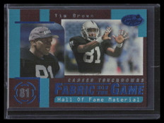 1999 Leaf Certified Fabric of the Game fg32 Tim Brown 166/250