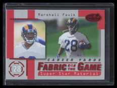 1999 Leaf Certified Fabric of the Game fg62 Marshall Faulk 430/500 Super Star