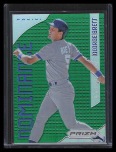 2012 Panini Prizm Dominance Prizms Green Refractor d7 George Brett