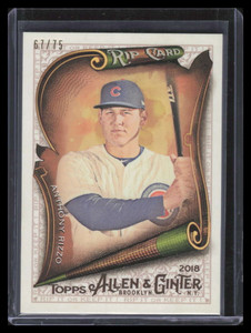 2018 Topps Allen and Ginter Rip Cards Ripped rip62 Anthony Rizzo 67/75