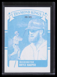 2016 Donruss Test Proof Cyan 30 Bryce Harper DK 48/49 Diamond Kings