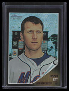 2011 Topps Heritage Chrome Black Refractor c72 Jason Bay 2/62