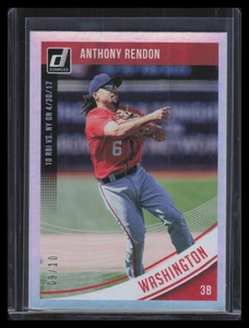 2018 Donruss Game Day Stat Line 58 Anthony Rendon 9/10