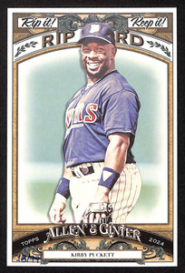 2024 Topps Allen and Ginter Box Topper Rip Cards Kirby Puckett UNRIPPED 18/99