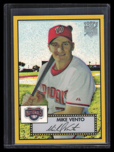 2006 Topps '52 Chrome Gold Refractor 52 Mike Vento Rookie 4/52