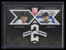 2005 Donruss Elite Face 2 Face Black 10 Curt Schilling Derek Jeter 369/500