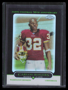 2005 Topps Chrome Black Refractor 191 Carlos Rogers Rookie 64/100