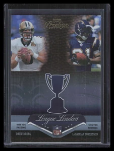 2007 Playoff Prestige League Leaders Foil Johnson Tomlinson Manning Brees 97/100