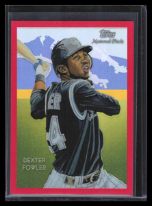 2010 Topps Chrome National Chicle Red Refractor cc42 Dexter Fowler 22/25