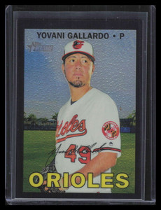 2016 Topps Heritage Chrome Black Refractor thc611 Yovani Gallardo 41/67