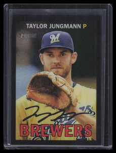 2016 Topps Heritage Chrome Black Refractor thc489 Taylor Jungmann 16/67