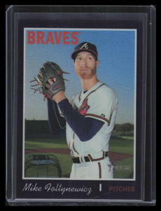 2019 Topps Heritage Chrome Black Refractor thc327 Mike Foltynewicz 3/70