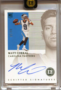 2022 Panini Encased Scripted Signatures Emerald 3 Matt Corral Rookie Auto 8/10