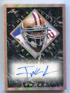 2024 ITG Used Sports Leaf Gold Stars Holo Gold lgsfg1 Frank Gore Auto 1/1