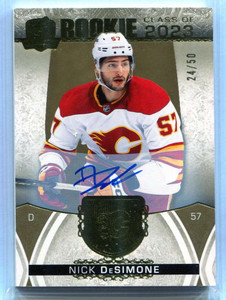 2022-23 The Cup Rookie Class of '23 Autographs Gold Nick DeSimone RC Auto 24/50