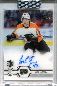 2019-20 Upper Deck Clear Cut CCJF Joel Farabee Rookie Auto