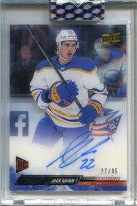 2022-23 Upper Deck Clear Cut Exclusives CCJQ Jack Quinn Rookie Auto 27/35