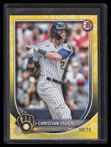 2025 Bowman Yellow Pattern 67 Christian Yelich 59/75