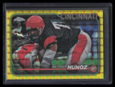2024 Topps Chrome Yellow Geometric Refractor 28 Anthony Munoz 8/75