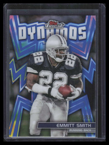 2024 Finest Dynamos Blue Refractor dyn25 Emmitt Smith 8/99