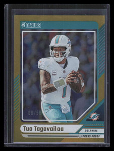 2024 Donruss Press Proof Gold 90 Tua Tagovailoa 9/50