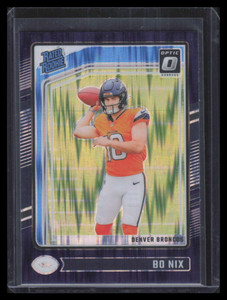 2024 Donruss Optic Purple Shock Refractor 209 Bo Nix RR Rated Rookie 153111