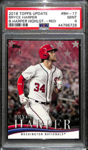 2018 Topps Update Bryce Harper Highlights Red bh17 Bryce Harper 5/10 PSA 9 MINT