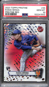 2023 Topps Pristine Red Pristine Refractor 35 Kodai Senga Rookie 2/5 PSA 10 GEM