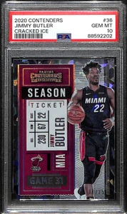 2020-21 Panini Contenders Cracked Ice 36 Jimmy Butler 18/25 PSA 10 GEM MT