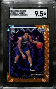 2018-19 Hoops Orange Explosion 272 Miles Bridges Rookie 20/25 SGC 9.5 MT+