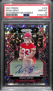 2021 Panini Prizm Rookie Autographs Prizms No Huddle Noah Gray RC Auto PSA 10
