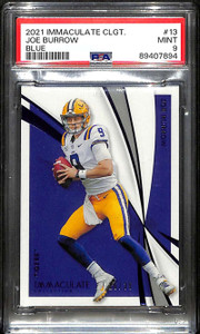 2021 Immaculate Collection Collegiate Blue 13 Joe Burrow 26/39 PSA 9 MINT