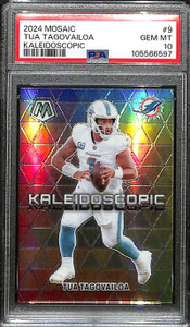2024 Panini Mosaic Kaleidoscopic 9 Tua Tagovailoa PSA 10 GEM MT