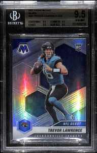 2021 Panini Mosaic Silver Refractor 241 Trevor Lawrence DEB Rookie BGS 9.5 GEM