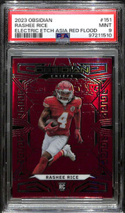 2023 Panini Obsidian Asia Electric Etch Red Flood 151 Rashee Rice RC 52/90 PSA 9