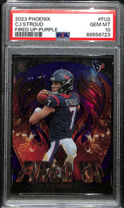 2023 Panini Phoenix Fired Up Purple 2 CJ Stroud Rookie 76/99 PSA 10 GEM MT