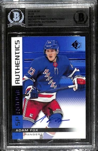 2019-20 SP Blue 129 Adam Fox Rookie BAS Fanatics Witnessed Authentic Auto