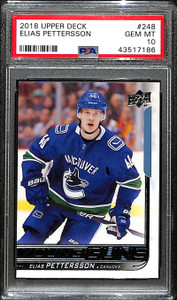 2018-19 Upper Deck 248 Elias Pettersson Rookie YG Young Guns PSA 10 GEM MT 665