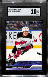 2023-24 Upper Deck 727 Simon Nemec Rookie YG Young Guns SGC 10 GM 3812719