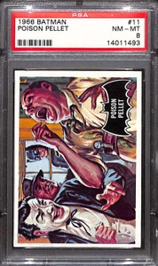 1966 Topps Batman Black Bat 11 Poison Pellet Joker PSA 8 NM-MT