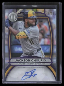 2025 Topps Tribute Autographs Purple TACHO Jackson Chourio Auto 49/50