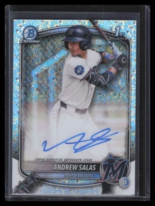 2025 Bowman Chrome Autographs Mini-Diamond Refractor Andrew Salas RC Auto 22/100