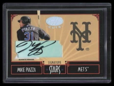 2004 Leaf Certified Cuts Stars Signature 33 Mike Piazza Auto 3/5