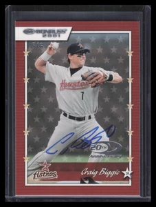 2020 Donruss Recollection Buyback Autographs Craig Biggio Auto 5/6 2001