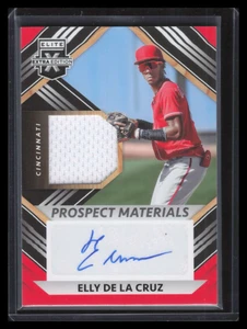 2022 Elite Extra Prospect Materials Signatures 5 Elly De La Cruz RC Jersey Auto