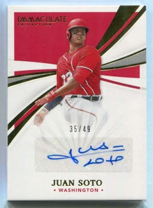 2021 Immaculate Collection Immaculate Signatures 11 Juan Soto Auto 35/49