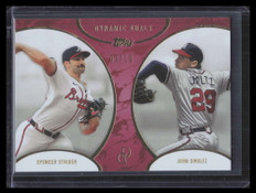2025 Topps Dynamic Duals Red 7 Spencer Strider John Smoltz 3/10