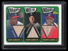 2002 Topps Like Father Like Son Relic FSAL Sandy Sr Jr Roberto Alomar Triple Bat