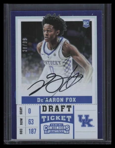 2017-18 Panini Contenders Draft Picks Ticket 55 De'Aaron Fox Rookie Auto 28/99