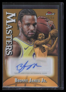 2024-25 Finest Masters Autographs Gold Refractor Bronny James Jr. RC Auto 37/50